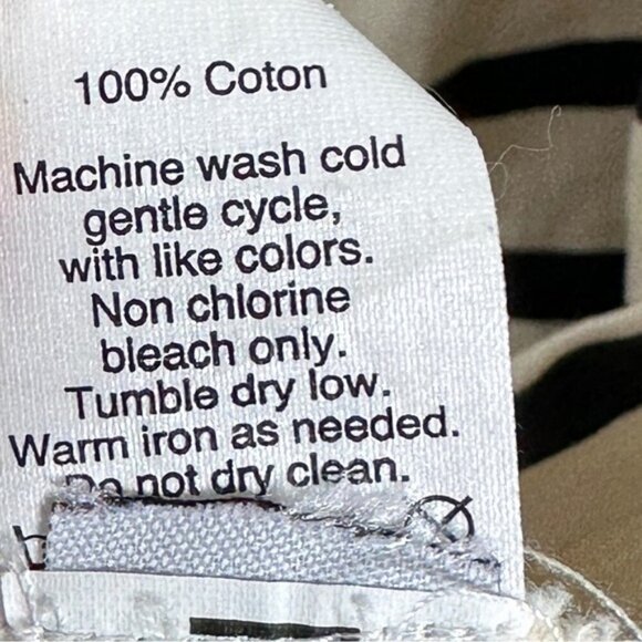 Sezane Striped Shift Dress Size Large Madewell Button Back Cream Black Mini Boho - Picture 8 of 13